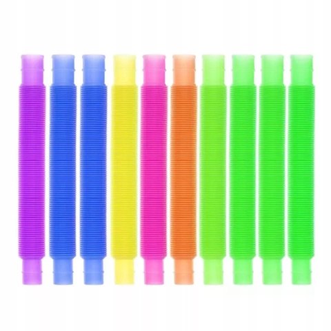 Tuby Sensoryczne Rurki XXL10 szt. Kolorowa Zabawka terapeutyczna edukacyjna