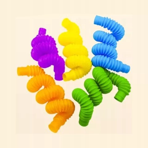 Tuby Sensoryczne Rurki XXL10 szt. Kolorowa Zabawka terapeutyczna edukacyjna