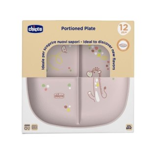 Talerz 3-dzielny beżowy 12m+