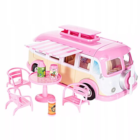 Kamper Lodziarnia dla Lalek - Food Truck, Mini Kawiarnia z Akcesoriami