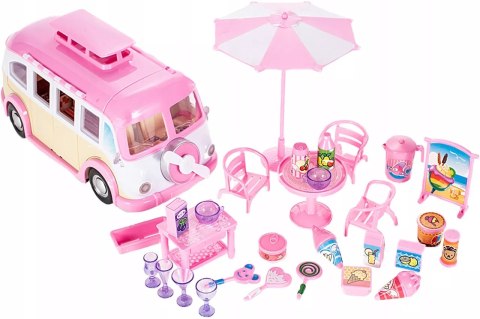 Kamper Lodziarnia dla Lalek - Food Truck, Mini Kawiarnia z Akcesoriami