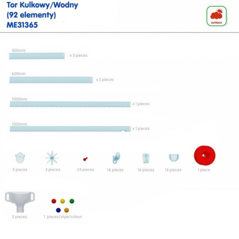 MATSERKIDZ Zestaw do Budowy Toru Wodnego 92el.