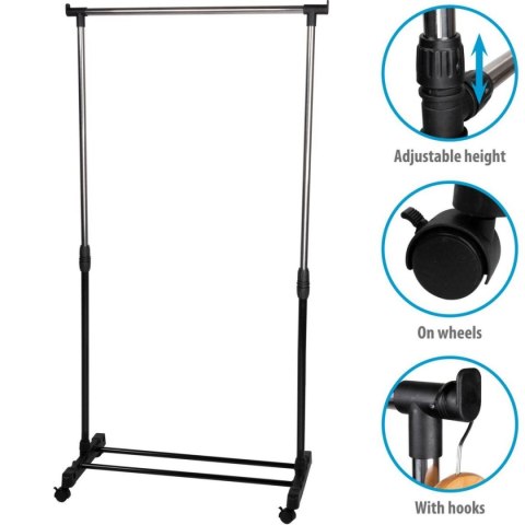 SZAFA GARDEROBA WIESZAK 78x41x93-158CM ALPINA