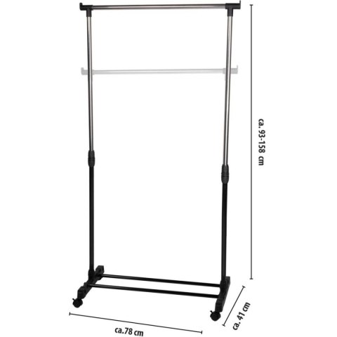 SZAFA GARDEROBA WIESZAK 78x41x93-158CM ALPINA
