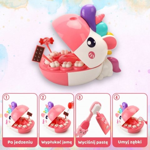 WOOPIE Zestaw Małego Dentysty Głowa Jednorożca Akcesoria