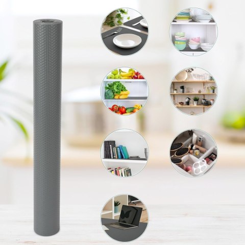 Mata antypoślizgowa do szuflad BARGO 48 x 300 cm szara