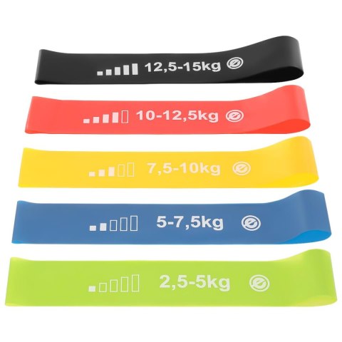 ZESTAW GUM DO ĆWICZEŃ FITNESS CROSSFIT MINI BAND 5W1 ENERO FIT
