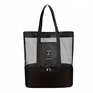 Duża Torba plażowa termiczna lekka z izolowaną komorą