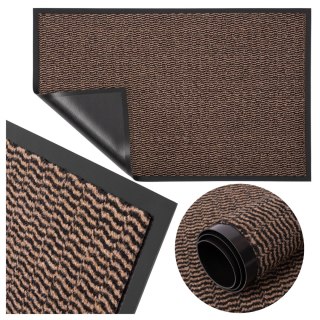 Wycieraczka wejściowa pod drzwi 60x90 cm ELIANA brązowa