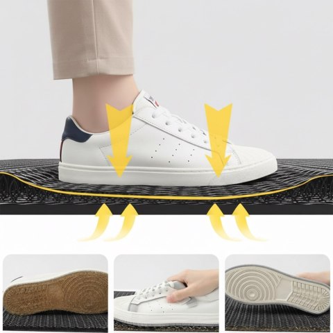 Wycieraczka wejściowa pod drzwi 80x120 cm SAMARIA szara