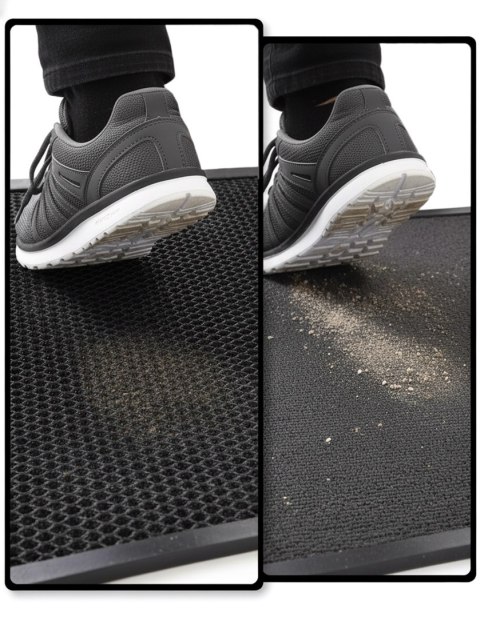 Wycieraczka wejściowa pod drzwi 80x120 cm SAMARIA szara