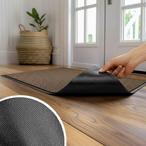 Wycieraczka wejściowa pod drzwi 80x120 cm WANDA brązowa