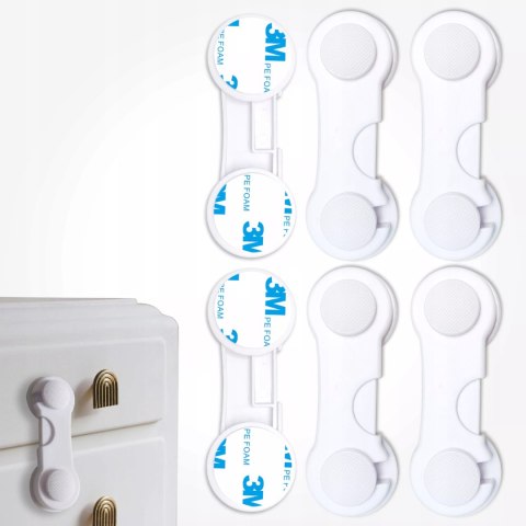 Blokady szafek i szuflad dla dzieci mocne zabezpieczenia 12 szt.