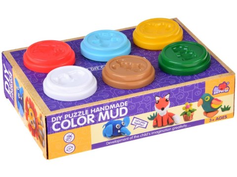 Ciastolina Zestaw plastyczny 6 sztuk kolorowa masa plastyczna ZA5294