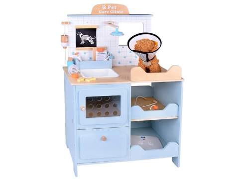 Drewniany Gabinet Klinika Weterynarz z Pluszowym Pieskiem Akcesoria ZA5939