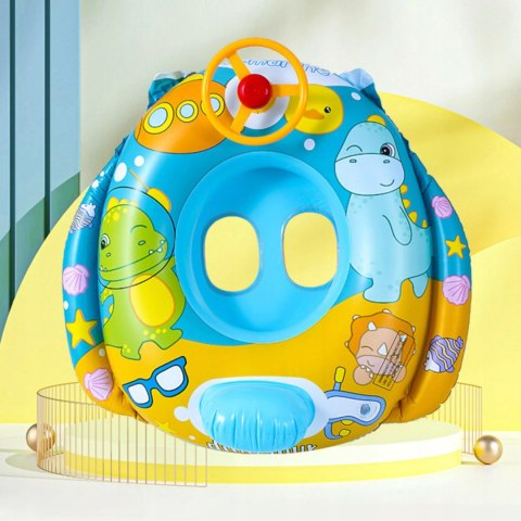 Kółko koło ponton fotelik dla dzieci do pływania kierownica niebieski 311N