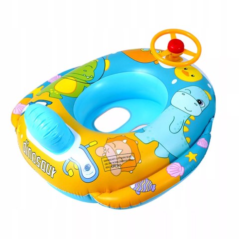 Kółko koło ponton fotelik dla dzieci do pływania kierownica niebieski 311N