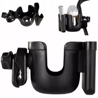 Uniwersalny uchwyt na kubek / butelkę i telefon do wózka dziecięcego