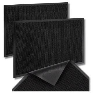 Wycieraczka wejściowa pod drzwi 40x60 cm NEILA szara zestaw 2 sztuk