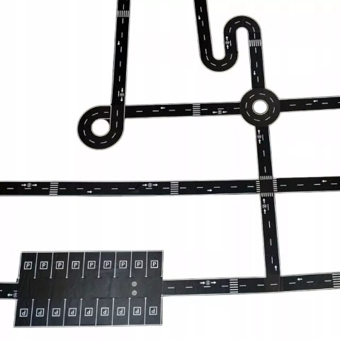 Zestaw 28 rolek taśma samoprzylepna droga jezdnia ulica naklejki znaki