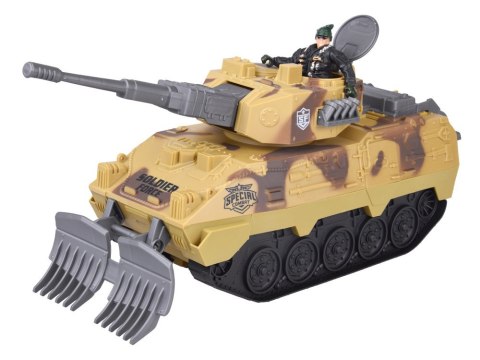 Duży zestaw militarny czołg myśliwiec helikopter + żołnierz ZA5752