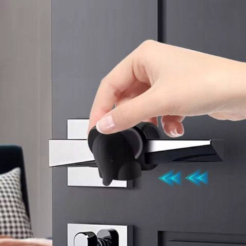 Silikonowa osłona na klamkę - anty uderzeniowy ochraniacz drzwi słonik