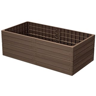 GRZĄDKA RABAT OGRODOWA OBRZEŻE BASE WOOD 149x75CM RUSTYKALNA CEGŁA