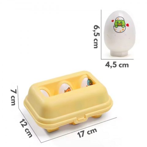 WOOPIE Układanka Sorter Montessori Dopasuj Kształty Wesołe Kurczaczki Jajka 6szt