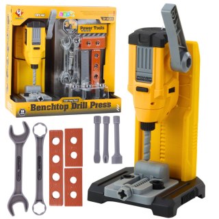 Warsztat Małego Majsterkowicza Wiertarka Stołowa Narzędzia Akcesoria 18 el.