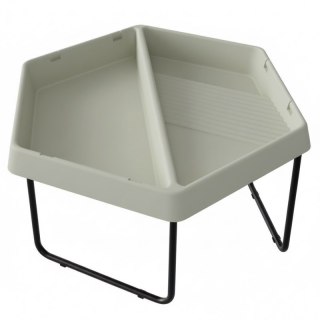 MASTERKIDZ Sześciokątny Stolik Do Zabawy Piaskiem i Wodą 2 Komory Regulowana Wysokość