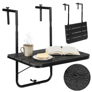 Stolik balkonowy składany ARETTO czarny