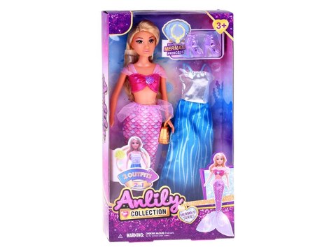 Anlily lalka 2w1 Syrenka Księżniczka + akcesoria ZA5708