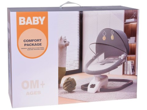 Leżaczek Bujaczek Krzesełko 3w1 z Moskitiera dla Niemowląt + Pilot ZA5822