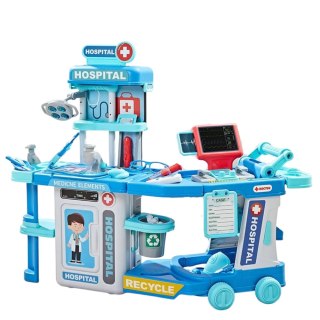Zestaw Lekarski Szpital W Walizce 2w1 Światła Dźwięki Akcesoria