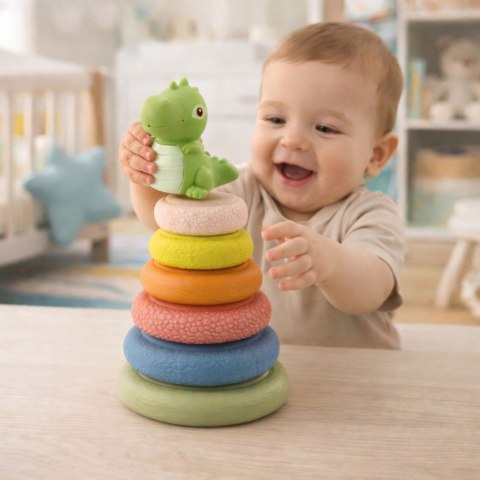 Miękka Piramida Sensoryczna Dinozaur Gumowa EKO Kolorowa