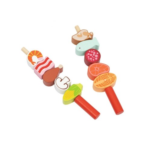 TOOKY TOY Drewniany Zestaw do Grillowania Tablica Edukacyjna