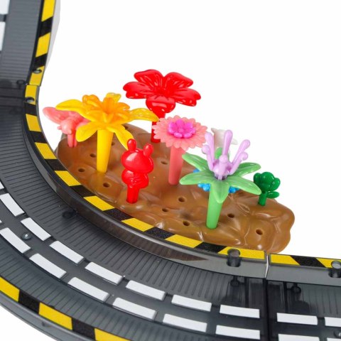 Tor wyścigowy samochodowy magnetyczny 1 pojazd świecący 153 elementy