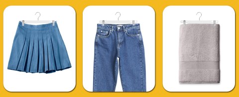 Wieszak drewniany na spódnice komplet 2 sztuk biały