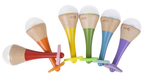 Drewniany Instrument Tęczowy Marakas Classic World