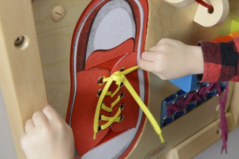 MASTERKIDZ Tablica Edukacyjna - Zręczność Manualna Sznurowanie