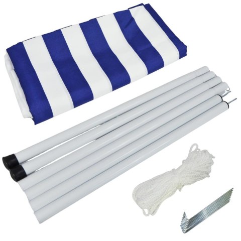 NAMIOT ZADASZENIE ŻAGIEL PRZECIWSŁONECZNY Z SŁUPKAMI 3X1,7M NIEBIESKI