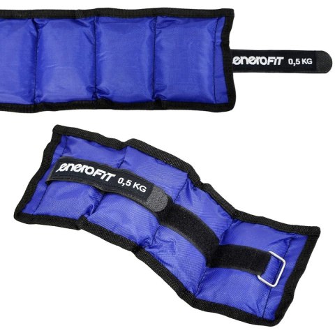 OBCIĄŻENIE NA PRZEGUBY NIEBIESKIE 1KG (2x0,5KG) ENERO FIT