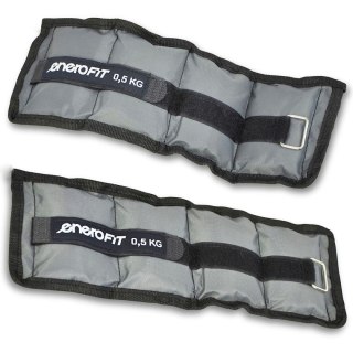 OBCIĄŻENIE NA PRZEGUBY SZARE 1KG (2x0,5KG) ENERO FIT