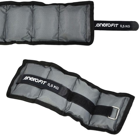 OBCIĄŻENIE NA PRZEGUBY SZARE 1KG (2x0,5KG) ENERO FIT