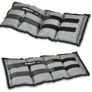 OBCIĄŻENIE NA PRZEGUBY SZARE 6KG (2x3KG) ENERO FIT