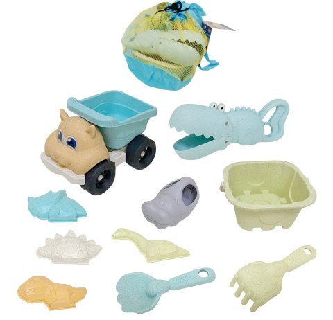 WOOPIE Zestaw do Piasku z Wiaderkiem i Łopatką Krokodyl 10 el.