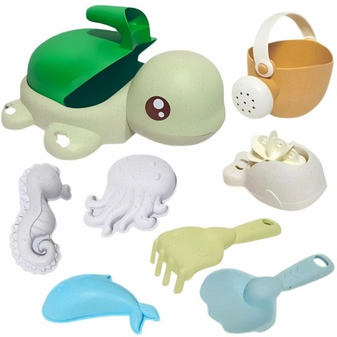 Woopie Zestaw do Piasku Żółwik Zielony 8 el.