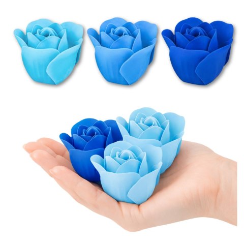 Flower Box Wieczne Pachnące Róże Kwiaty w Pudełku Niebieskie 18 szt.