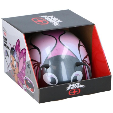 KASK ROWEROWY DZIECIĘCY REGULOWANY NO FEAR R. (48-52CM) MOTYL RÓŻOWY