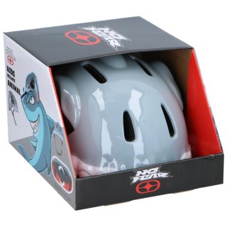 KASK ROWEROWY DZIECIĘCY REGULOWANY NO FEAR R. (48-52CM) REKIN SZARY